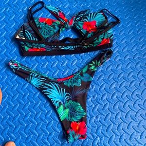 Tropical floral bikini